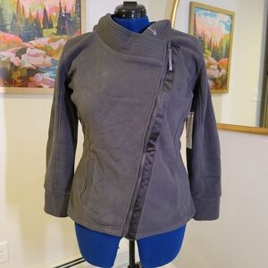 NWT Mondetta Women's Gray Asymmetrical Sweatshirt Jacket Size XL